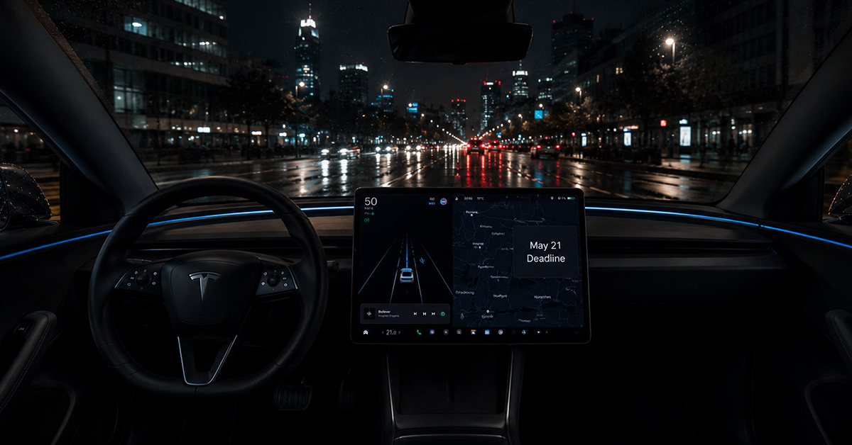 Tesla FSD Europe May 21 deadline subscription 2026