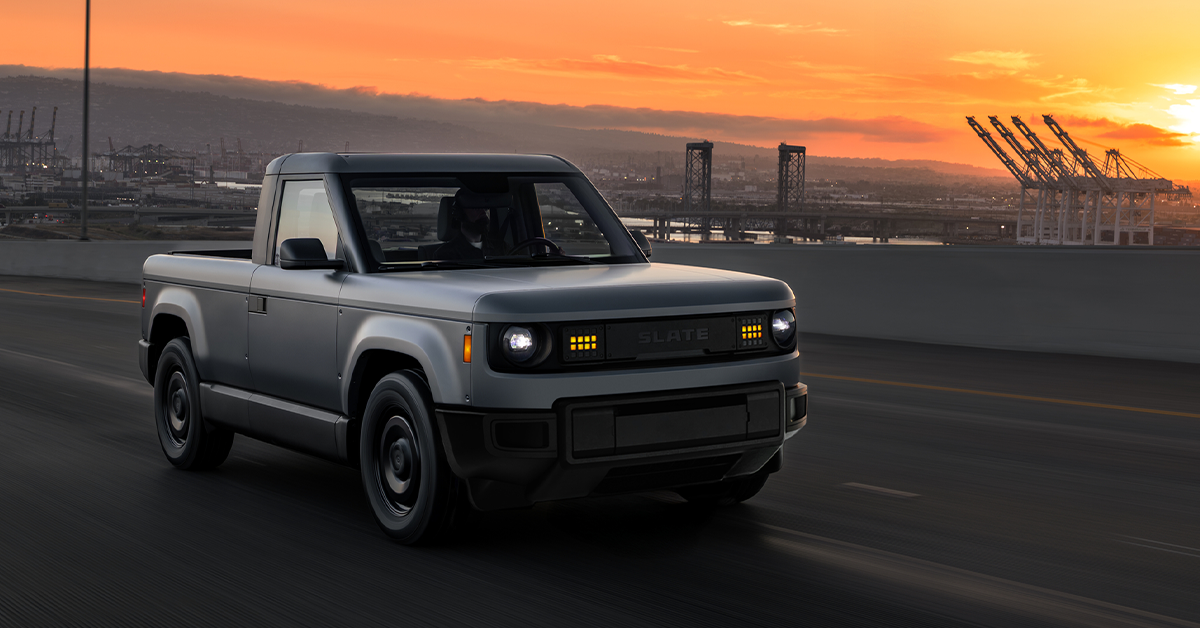 Slate electric pickup truck 24950 dollar price reveal