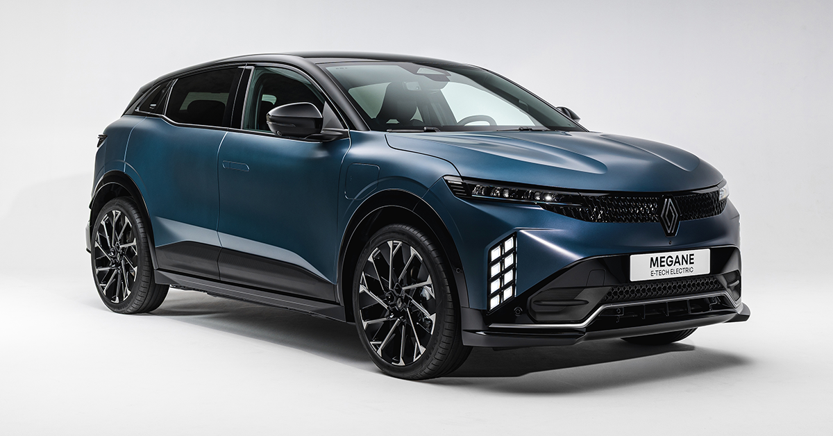 2026 Renault Megane E-Tech Electric facelift diamond DRL