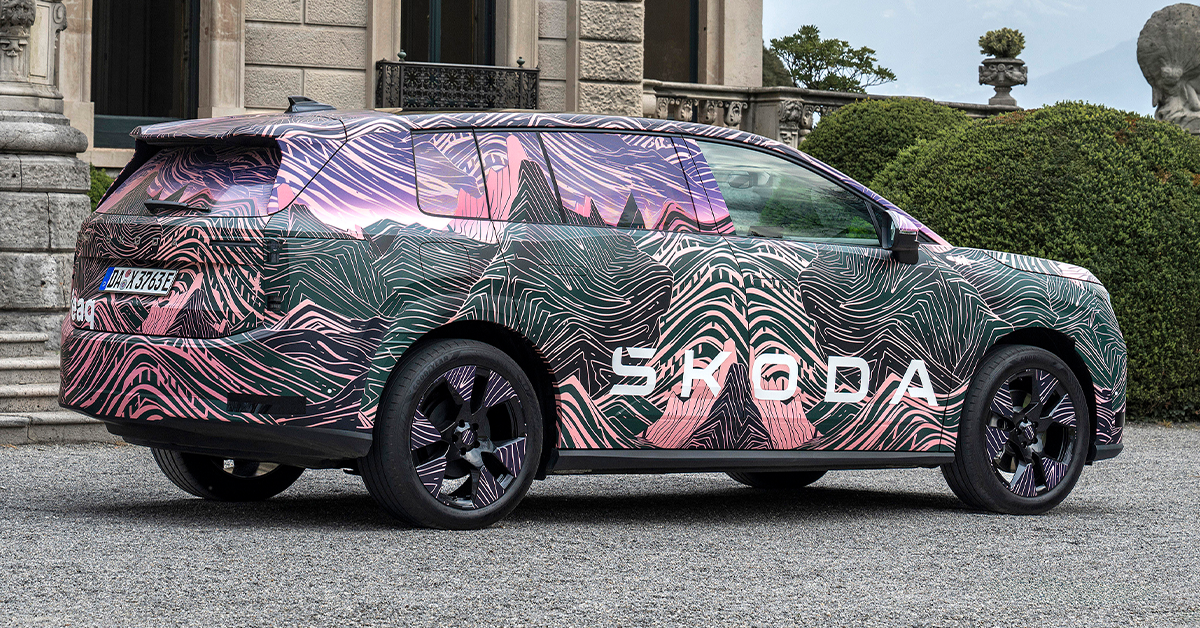 Skoda Peaq electric 7 seater SUV world premiere