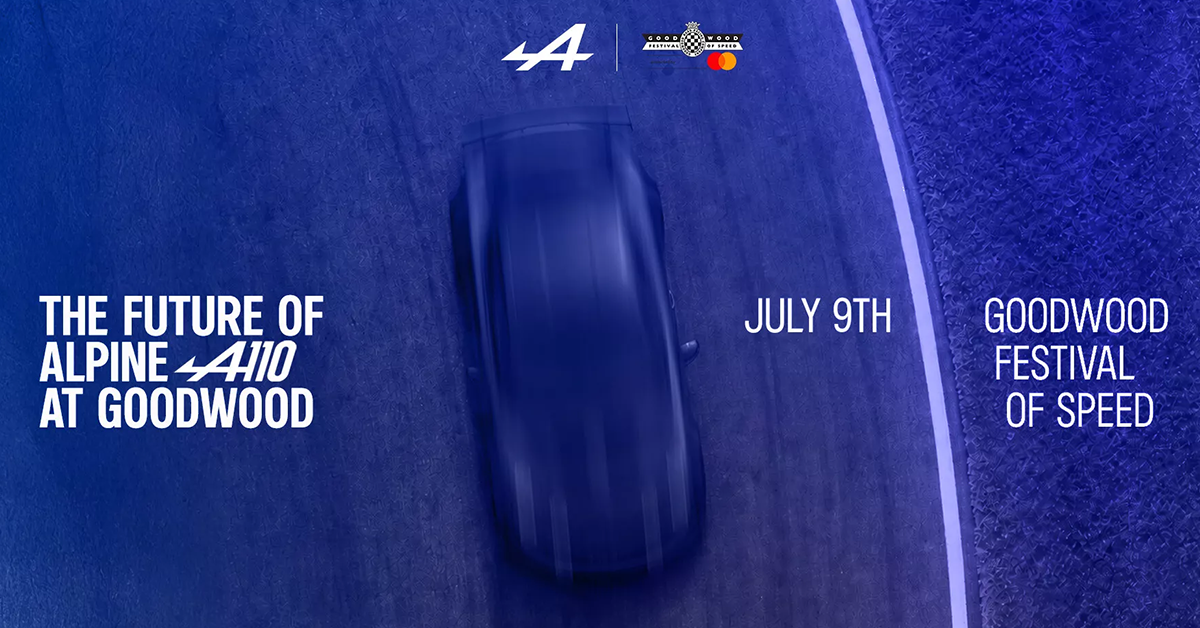 Alpine A110 FUTURE electric mule Goodwood Festival of Speed 2026