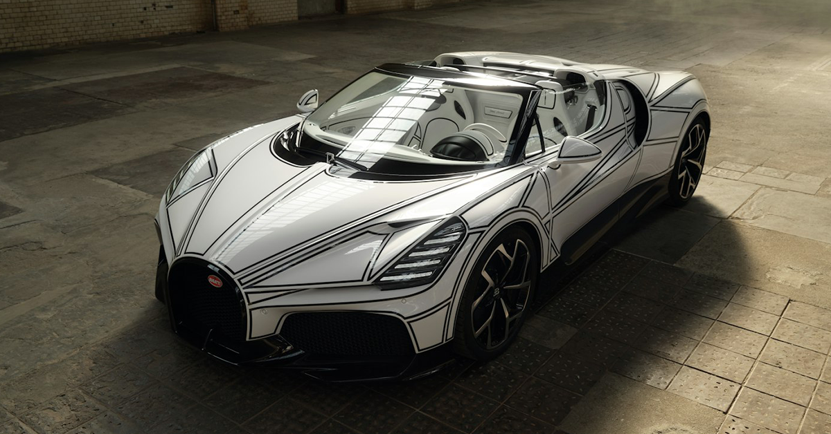 Bugatti W16 Mistral Blanc Eternel KPM porcelain one-of-one